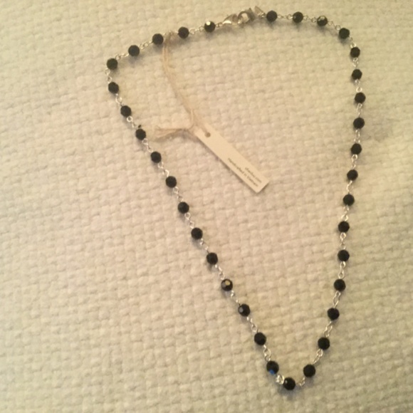 BRAND NEW Chan Luu 20” Black Onyx & Silver Design Necklace - Picture 9 of 14